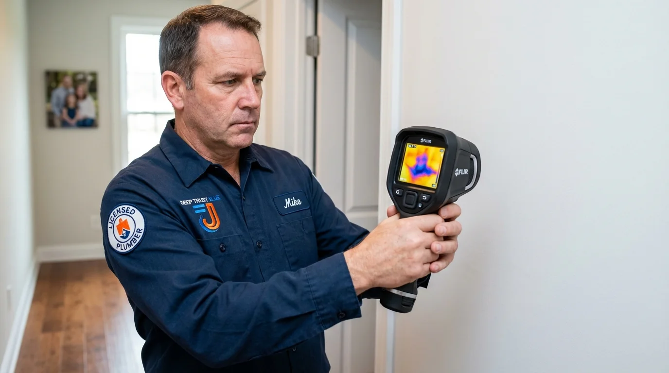 Thermal imaging leak detection by Johns Plumbing LLC in Beckemeyer